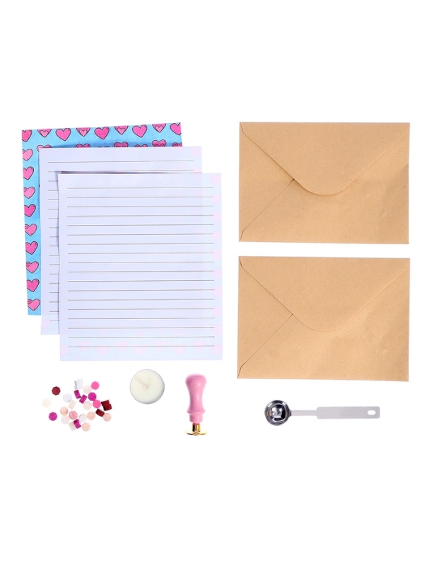 Набор для опытов для детей &laquo;Сургучная печать. Я тебя люблю&raquo;, штамп, сургуч, конверт для письма