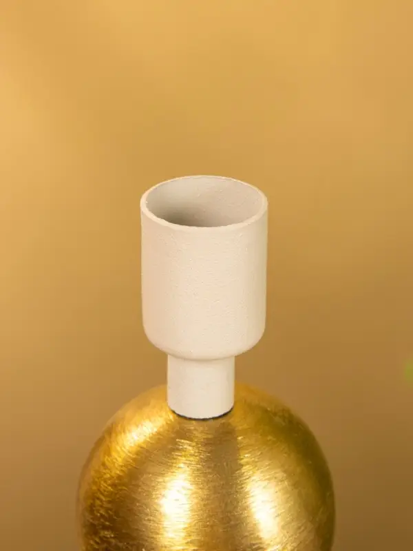 Подсвечник на 1 свечу текстурный "Фисташковый" с 1 сферой 7,5х7,5х11,5 см