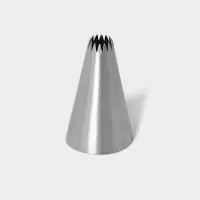 Насадка кондитерская &laquo;Французская звезда&raquo;, d=3 см, выход 1 см, нержавеющая сталь
