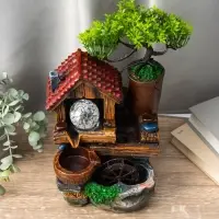 Фонтан "Домик под деревом" 32х15х13 см (с подсветкой)