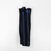 Молния &laquo;Трактор&raquo;, №5, разъёмная, замок автомат, 80 см, чёрная, синяя