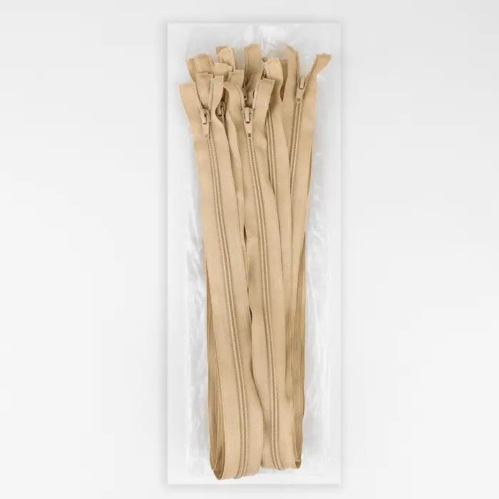 Молния &laquo;Спираль&raquo;, №5, разъёмная, замок автомат, 70 см, бежевая