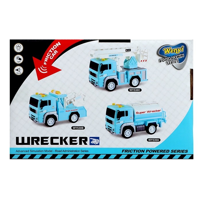 Грузовик-эвакуатор &laquo;Сервис&raquo;, 1:20, свет, звук, инерция