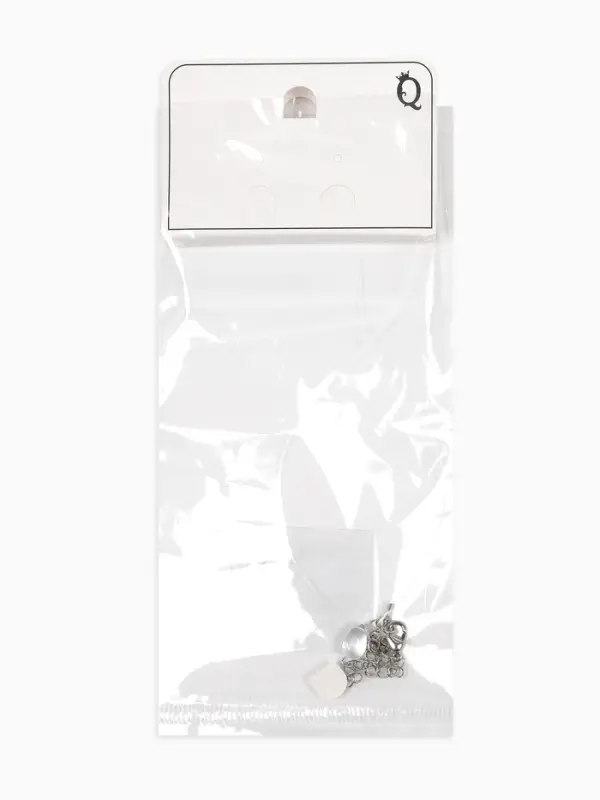 Кулон на леске "Капля росы", цвет белый в серебре