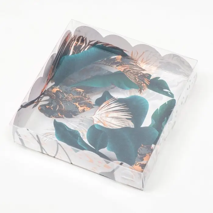 Коробка для печенья, &laquo;Мраморный гербарий&raquo;, 12&times;12&times;3 см