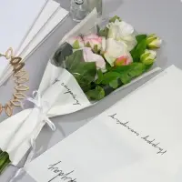 Пакет для цветов Happy everyday, белый, 28&times;13&times;44 см