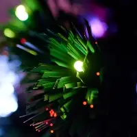 Ёлка фиброоптическая &laquo;Снежинки&raquo; 90 см, d нижнего яруса 45 см, 80 веток, мигание