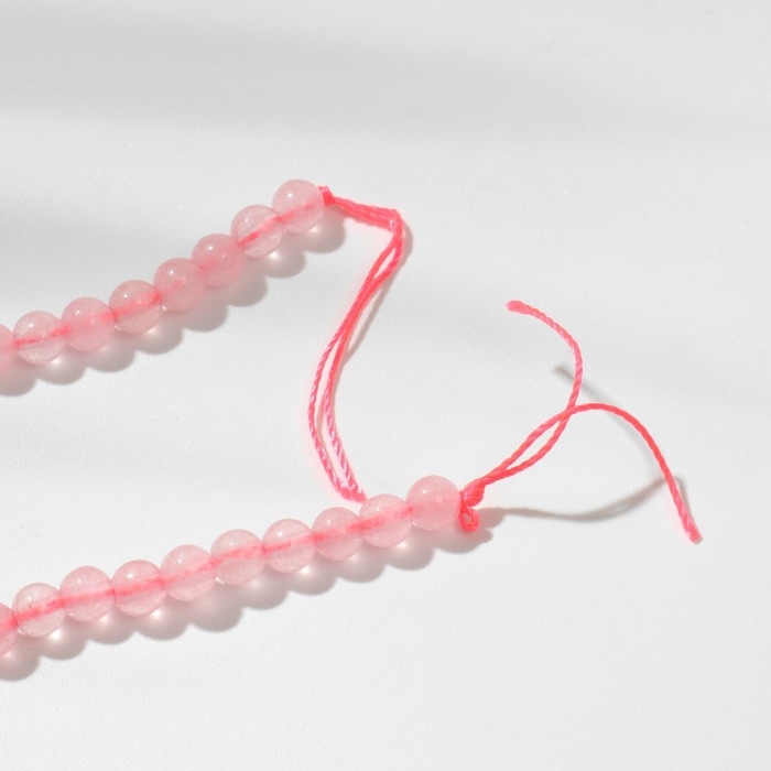 Бусины на нити шар №4 &laquo;Кварц розовый&raquo;, 90 бусин