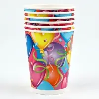 Стаканы бумажные Праздничное настроение 200мл 6шт