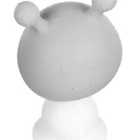 Прорезыватель силиконовый для зубов с погремушкой 3 в 1 M&B &laquo;Зайка&raquo;, серый