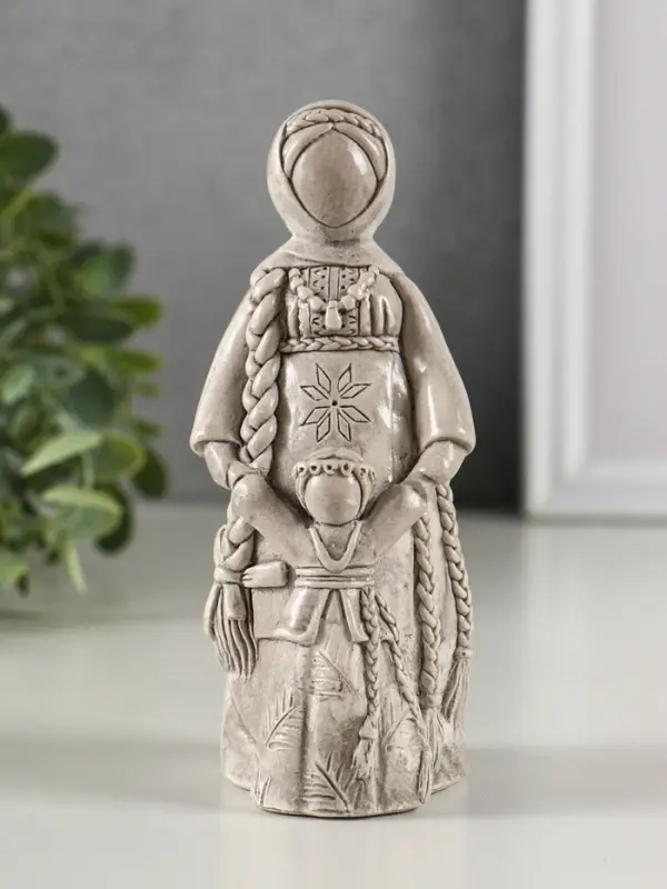Фигура гипс "Берегиня Ведучка" 13х6 см, под камень