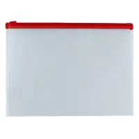 Папка-конверт на ZIP-молнии А5+, 140 мкм, ErichKrause "Fizzy Clear", прозрачная, с цветной молнией, микс