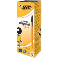 Ручка шариковая BIC Orangе, чернила черные, узел 0.8 мм, тонкое письмо, одноразовая, экономичный расход чернил