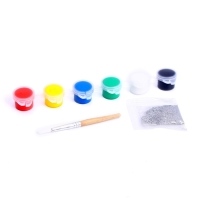 Ёлочные шары под раскраску на новый год &laquo;С новым годом&raquo;, краски, 4 шт, новогодний набор для творчества