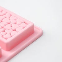 Форма для шоколада Доляна &laquo;Шоколадное ассорти&raquo;, силикон, 26,5&times;16,8&times;0,7 см, 12 ячеек, цвет розовый