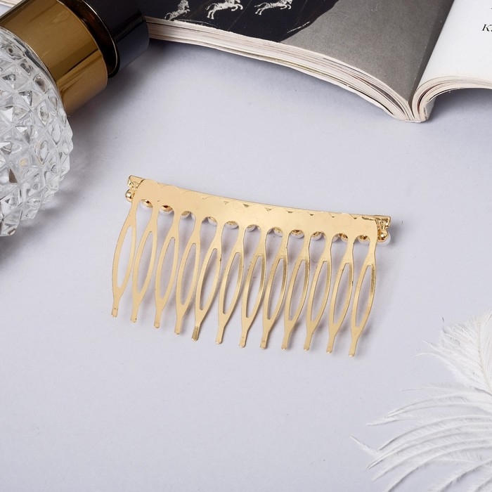 Гребень для волос &laquo;Либерти&raquo;, роскошь, 6&times;4 см, золото