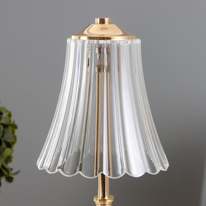 Настольная лампа сенсорная "Асфира" LED 10Вт АКБ золото 12х12х30 см