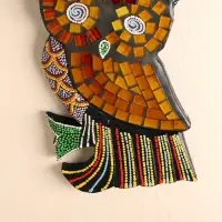 Панно "Сова" дерево с мозаикой, 11х1х20 см