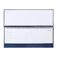 Планинг недатированный 100 х 300 мм, 56 листов, на гребне, обложка из искусственной кожи, синий