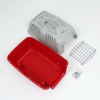 Переноска для животных пластиковая 47 х 30 х 35 см, вес до 9 кг, красная