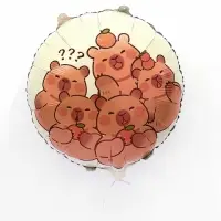 Воздушный шар фольгированный 18" &laquo;Капибары с апельсинами&raquo;, круг