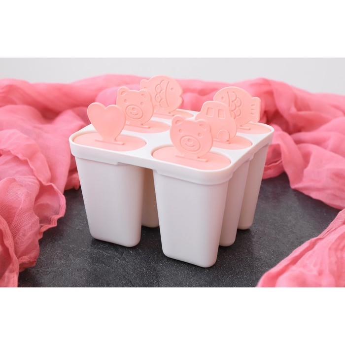 Форма для мороженого Доляна &laquo;Нега&raquo;, 6 ячеек, цвет МИКС