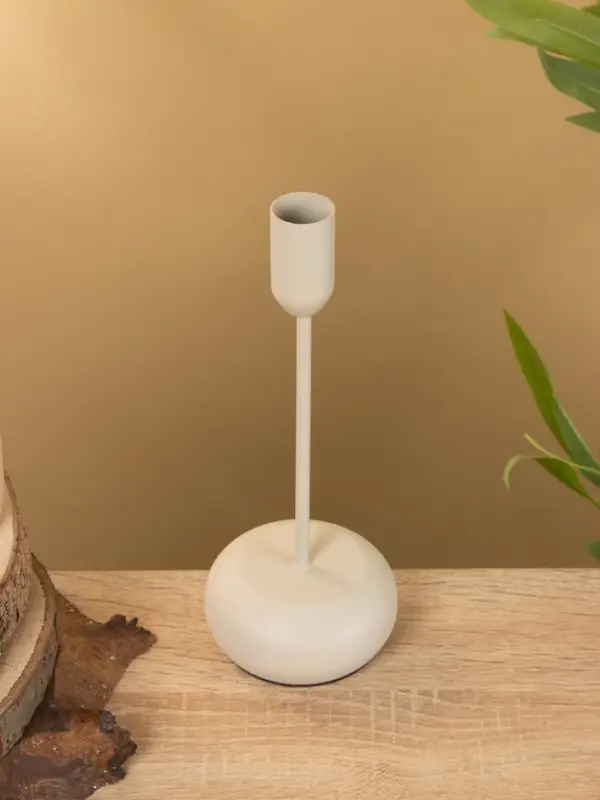 Подсвечник на 1 свечу текстурный "Фисташковый" 8х8х20 см