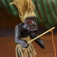 Сувенир &laquo;Абориген-рыбак&raquo;, 22 см, дерево