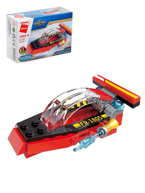 Конструктор Пожарные "Транспорт", 1805-6  39 деталей