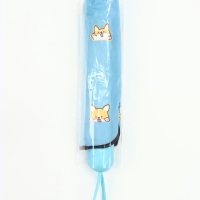 Зонт механический &laquo;Корги&raquo;, эпонж, 4 сложения, 8 спиц, R = 50/55 см, D = 110 см, цвет МИКС