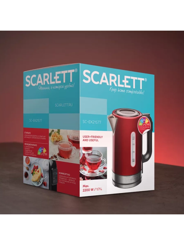 Чайник электрический металлический с подсветкой SC-EK21S77