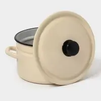 Кастр.цил.борт. 5л (слоновая)Без декора