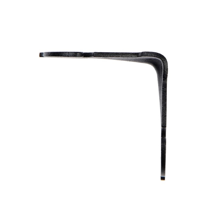 Уголок крепежный фигурный, 70х70х60х2,1 усиленный, цвет черный