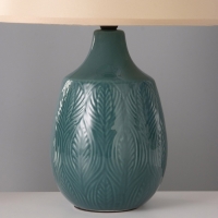 Настольная лампа "Жанин" 1х15Вт Е14 бирюзовый 28х28х42 см