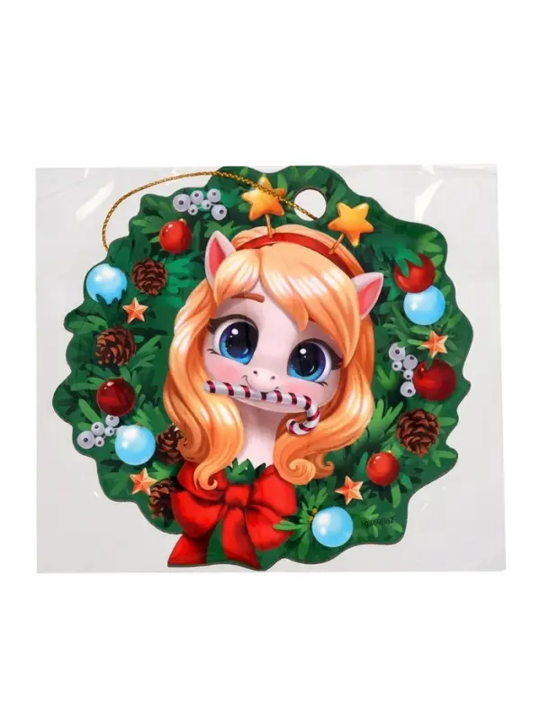 Подвеска новогодняя деревянная "Лошадка "