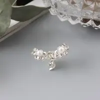 Крабик для волос&laquo;Мини&raquo;, блеск цветок, 1 см, серебро