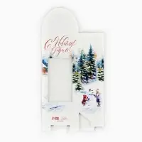 Коробка складная &laquo;Снежные домики&raquo;, 9&times;19&times;6 см