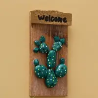 Панно &laquo;Кактус&raquo;, 20&times;3&times;10.5 см, дерево албезия