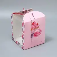 Коробка под маленький торт, кондитерская упаковка, &laquo;Паттерн&raquo;, 15 х 15 х 18 см