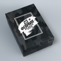 Коробка складная, крышка-дно, "День защитника Отечества", 24 х 17 х 8 см без окна
