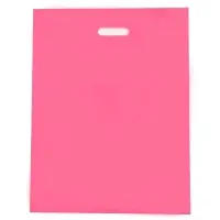 Пакет полиэтиленовый с вырубной ручкой, Розовый 40-50 См, 60 мкм