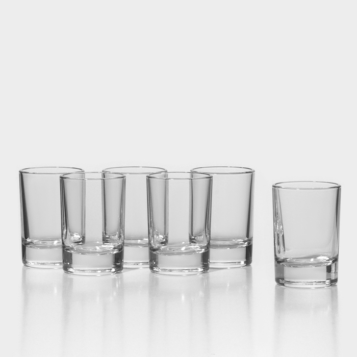 Набор стеклянных стопок &laquo;Гладкий&raquo;, 50 мл, 6 шт