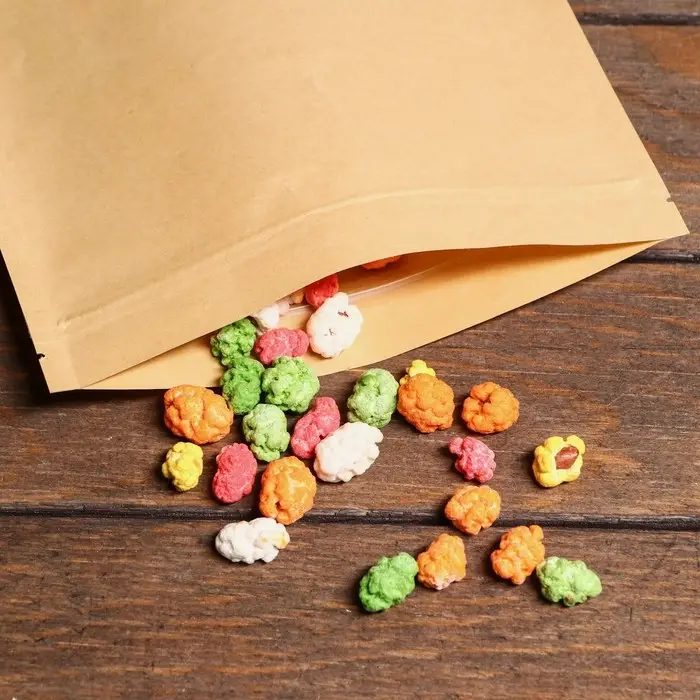 Пакет Zip - lock Крафт с прямоугольным окном, плоский, 20&times;30 см