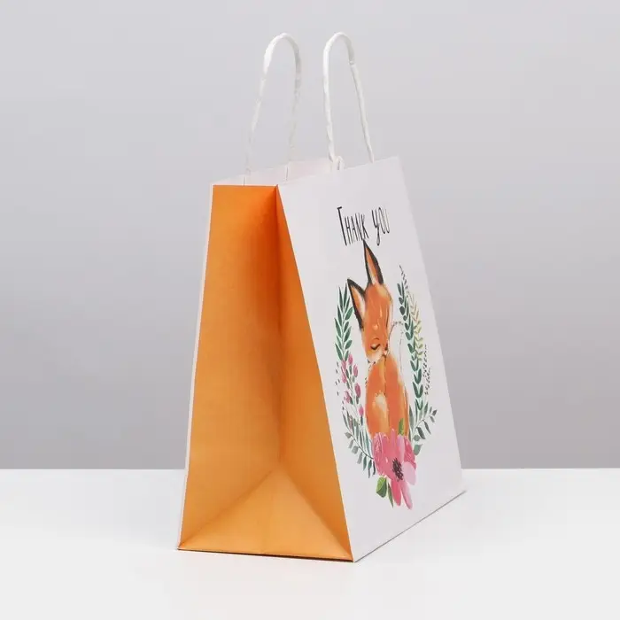 Пакет подарочный, упаковка, &laquo;Благодарю&raquo;, 22 х 22 х 11 см