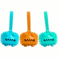 Игрушка под лакомства для собак "Квадратный монстр" 9 см, ТПР, микс цветов