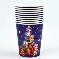 Стакан бумажный "Пони с подарками" , синий (250 мл)