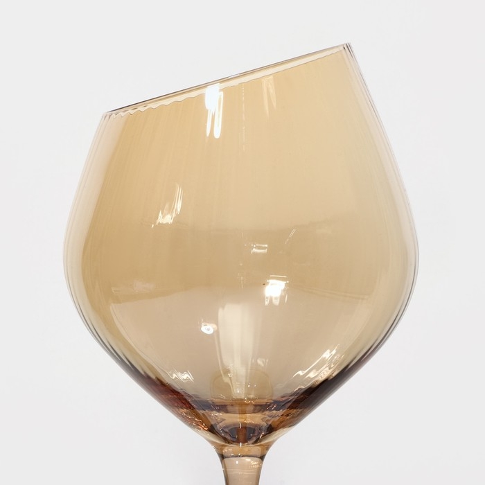 Набор бокалов для вина стеклянный Magistro &laquo;Иллюзия&raquo;, 550 мл, 10&times;24 см, 2 шт, цвет бронзовый