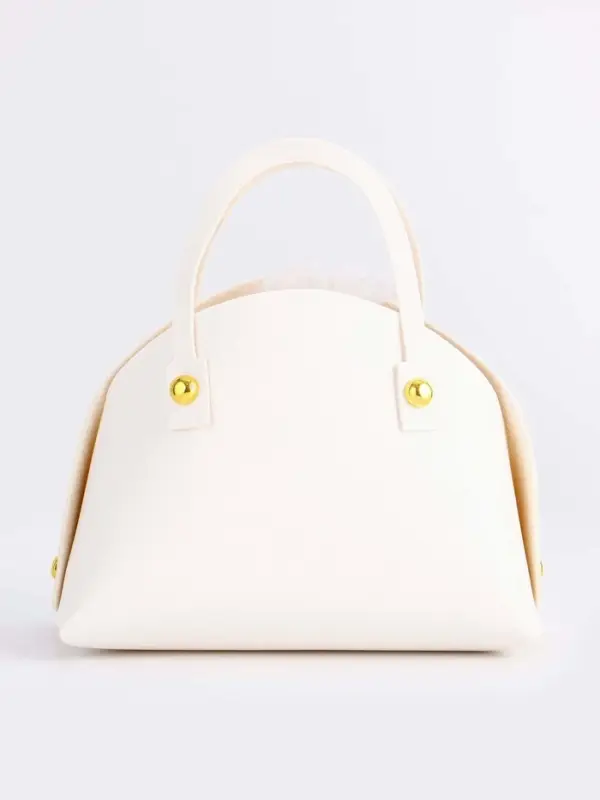 Кожанная подарочная сумочка 14 х 6,5 х 12,8 см белая