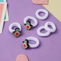 Резинка для волос "Нежность" (набор 6 шт) авокадо, белый