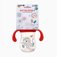 Бутылочка для кормления Крошка Я &laquo;Baby time collection&raquo;, широкое горло, от 6 мес., 240 мл, цвет красный